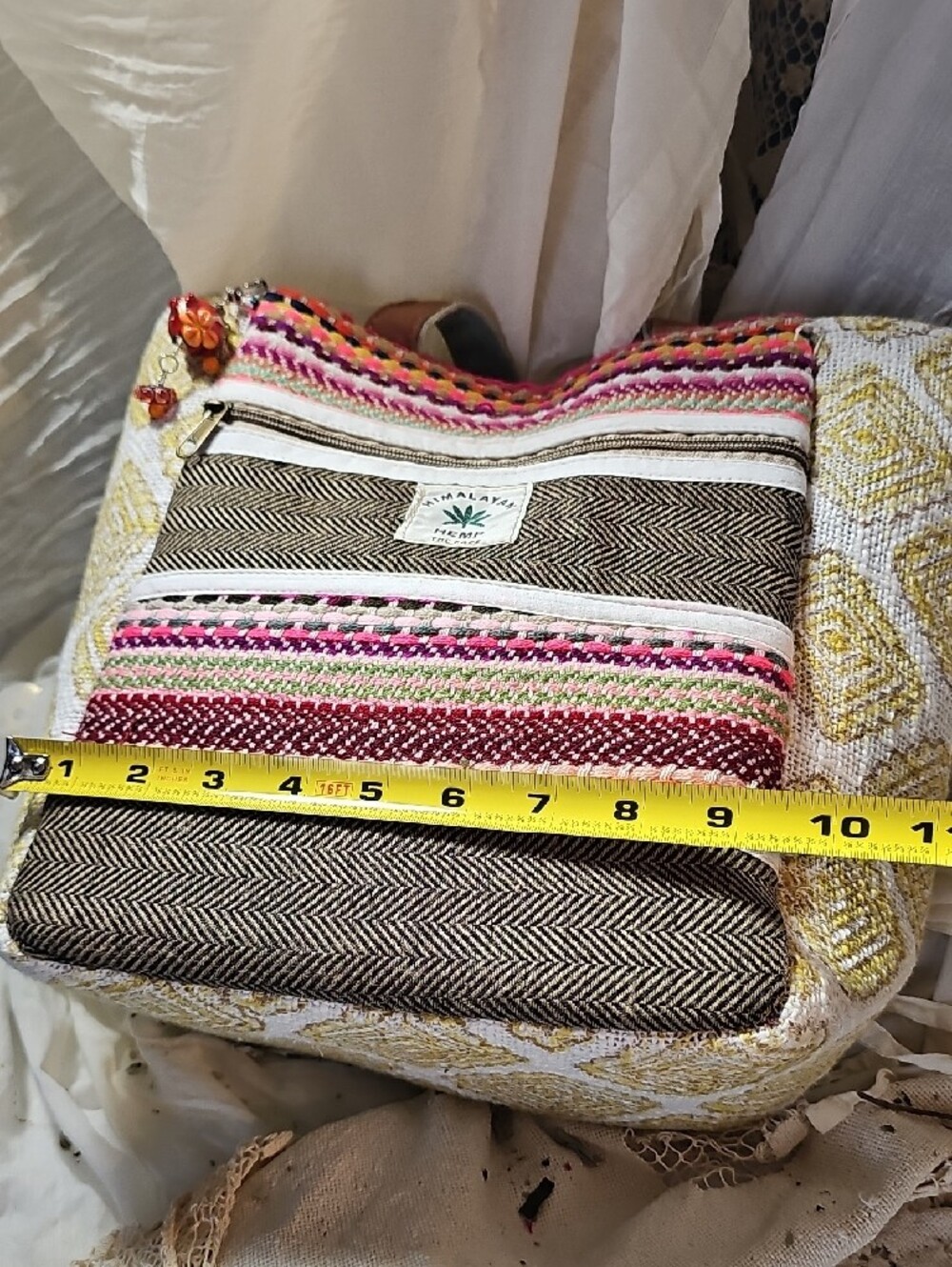 Himalayan Hemp Multicolor Stripe Tote Bag - Picture 12 of 16